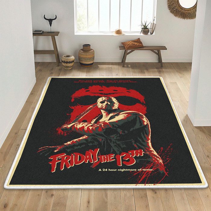 Jason Voorhees Friday The 13th Horror Character Rug Floor Decor