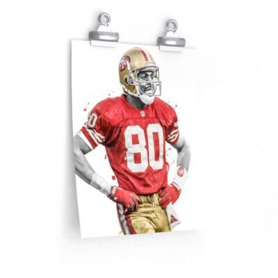 Jerry Rice San Francisco Poster, Canvas, Football Print, Sports Wall Art 2 Football Print