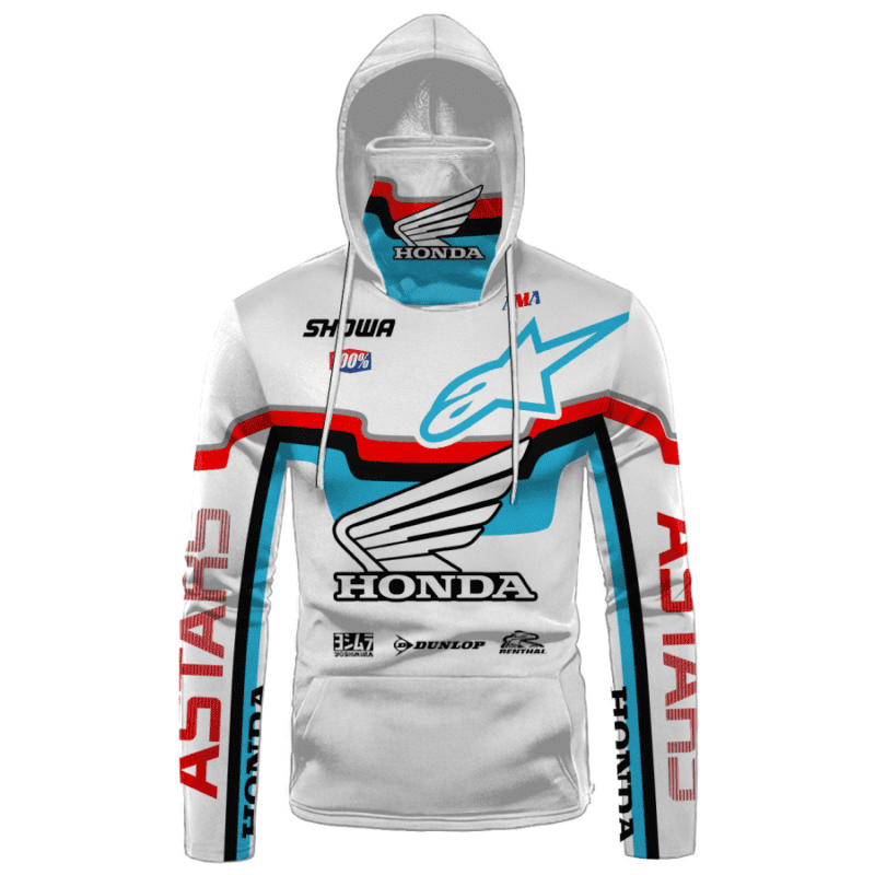 Jett Lawrence 18 Honda Motogp Racing Astars Gaiter Hoodie 693 1