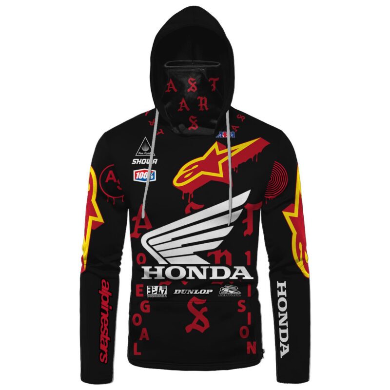 Jett Lawrence 18 Honda Motogp Racing Gaiter Hoodie 691 1