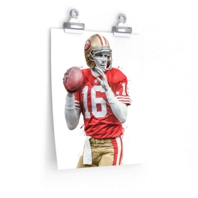 Joe Montana San Francisco Poster, Canvas, Football Print, Sports Wall Art, Ny 2 Football Print