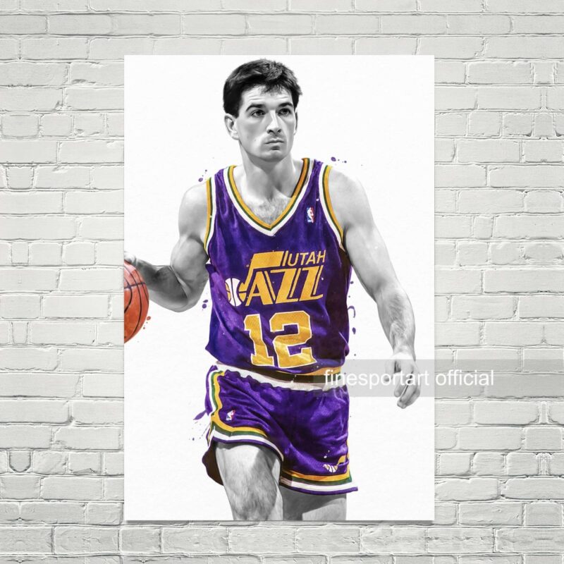 John Stockton Utah Poster