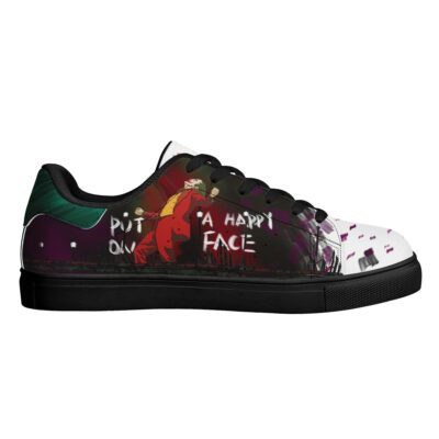 Joker Put On a Happy Face Black Low Top Leather Stan Smith Shoes SST1213 2 Sneaker For Fans