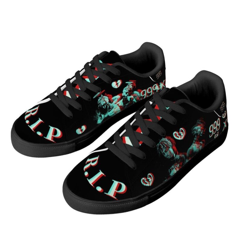 Juice Wrld And XXXTentacion Low Top Leather Skate Shoes Tennis Shoes Sneaker For Fans 3