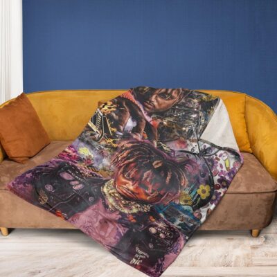Juice Wrld Rapper 10 Fan Gift Juice Wrld Rapper 999 Gift For Fan Comfy Sofa Throw Blanket Gift 2