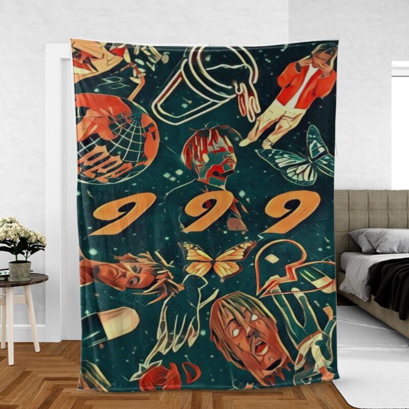 Juice Wrld Rapper 999 Gift For Fan Comfy Sofa Throw Blanket Gift