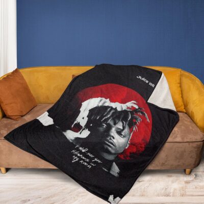 Juice Wrld Rapper 12 Fan Gift Juice Wrld Rapper 999 Gift For Fan Comfy Sofa Throw Blanket Gift 2