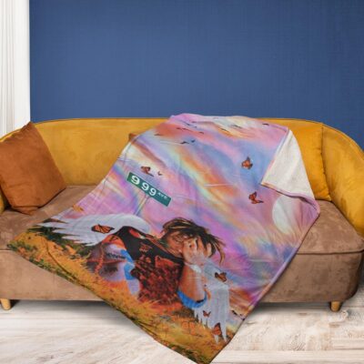 Juice Wrld Rapper 5 Fan Gift Juice Wrld Rapper 999 Gift For Fan Comfy Sofa Throw Blanket Gift 2