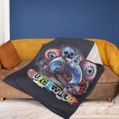 Juice Wrld Rapper 7 Fan Gift Juice Wrld Rapper 999 Gift For Fan Comfy Sofa Throw Blanket Gift 2