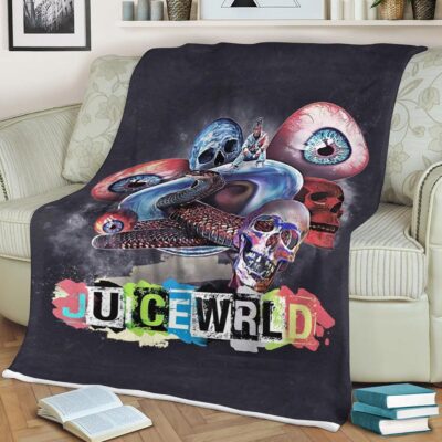 Juice Wrld Rapper 7 Fan Gift, Juice Wrld Rapper 999 Gift For Fan Comfy Sofa Throw Blanket Gift