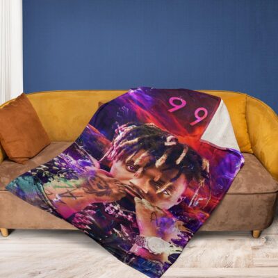 Juice Wrld Rapper 9 Fan Gift Juice Wrld Rapper 999 Gift For Fan Comfy Sofa Throw Blanket Gift 2