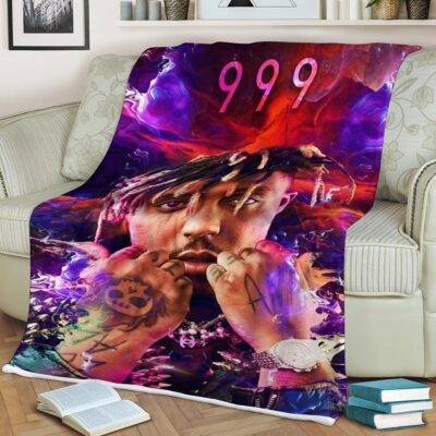 Juice Wrld Rapper 9 Fan Gift, Juice Wrld Rapper 999 Gift For Fan Comfy Sofa Throw Blanket Gift