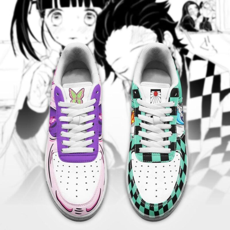 Kanao and Tanjiro Air Force 1 Sneakers Custom Demon Slayer Anime Shoes 1
