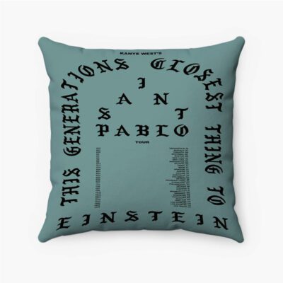 Kanye West Saint Pablo Tour Custom Pillow Case Spun Polyester Suede Square Pillow Cover