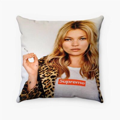 Kate Moss Supreme Art Custom Pillow Case Spun Polyester Suede Square Pillow Cover