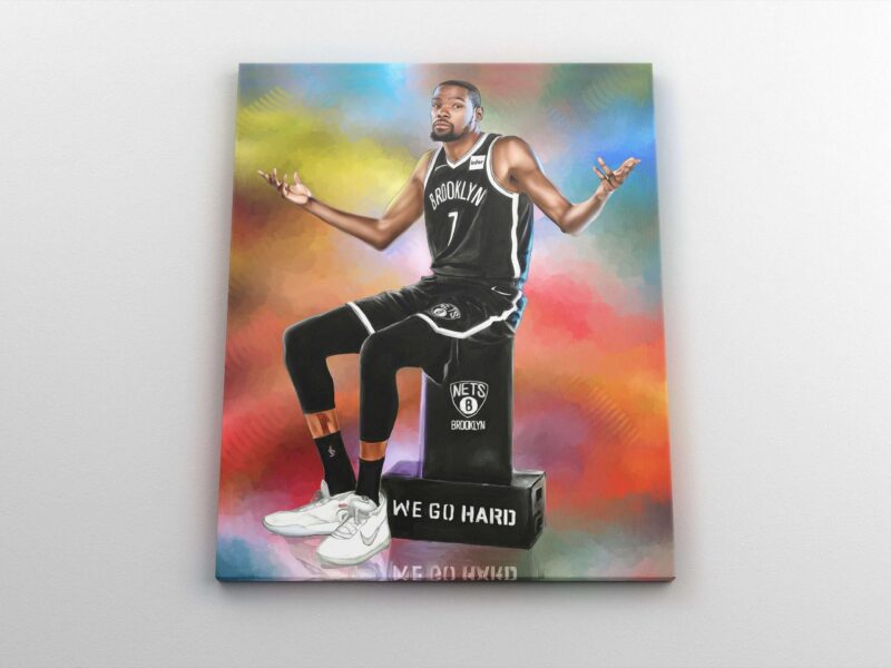 Kevin Durant Canvas Print Kevin Durant Poster Brooklyn Nets Sports Art NBA Wall Art Basketball Home Decor Gifts 2 scaled