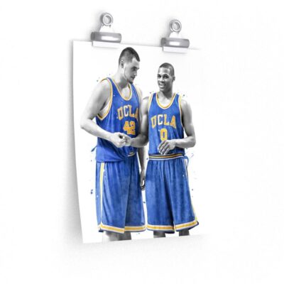 Kevin Love And Russell Westbrook Poster, Canvas, Basketball Print, Sports Wall Art 2 Basketball Print