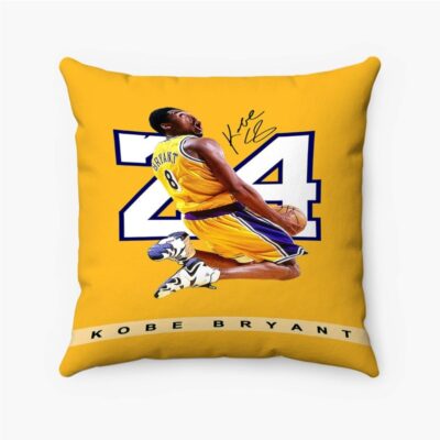 Kobe Bryant 24 Nba Custom Pillow Case Spun Polyester Suede Square Pillow Cover