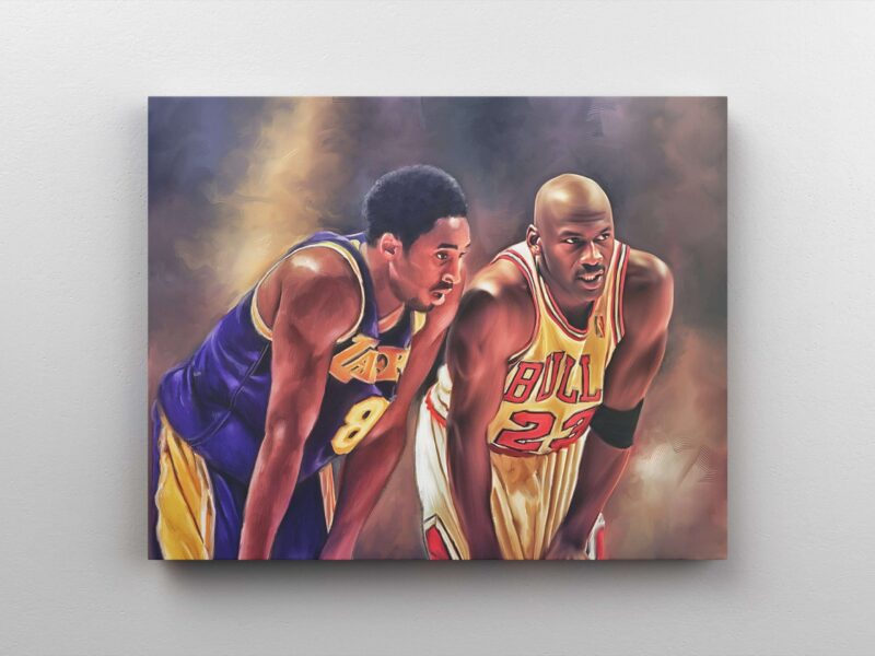 Kobe Bryant Canvas Michael Jordan Canvas Print Kobe Bryant Poster Michael Jordan Poster Basketball Gifts Christmas Gift Home Decor 2 scaled