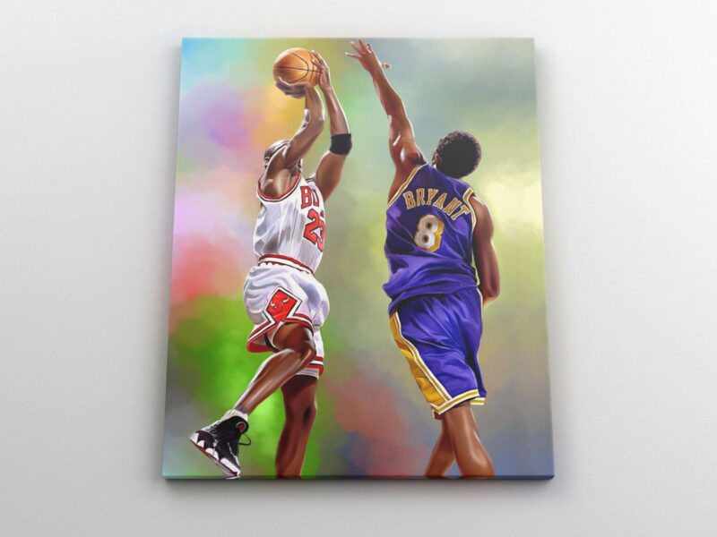 Kobe Bryant Canvas Michael Jordan Canvas Print Kobe Bryant Poster Michael Jordan Poster Basketball Gifts Kobe Bryant Home Decor 1 scaled