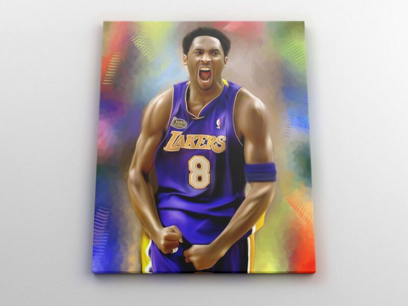 Kobe Bryant Canvas Print Basketball Poster Wall Art Home Decor Lakers Fan Gift For Him Boys Room Decor NBA Championship 1 1 scaled