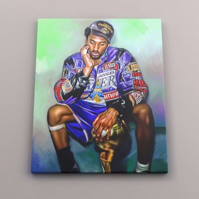 Kobe Bryant Canvas Print Basketball Poster Wall Art Home Decor Lakers Fan Gift For Him Boys Room Decor NBA Championship 1