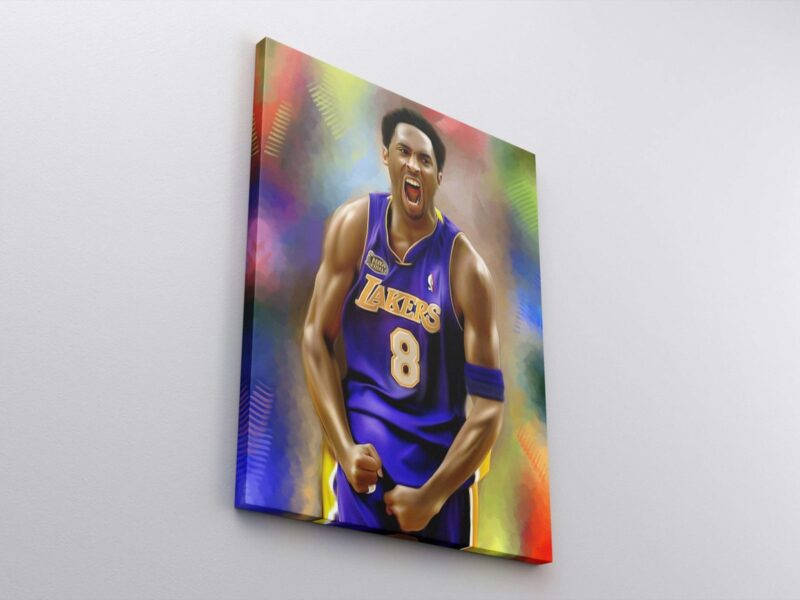 Kobe Bryant Canvas Print Basketball Poster Wall Art Home Decor Lakers Fan Gift For Him Boys Room Decor NBA Championship 2 1 scaled