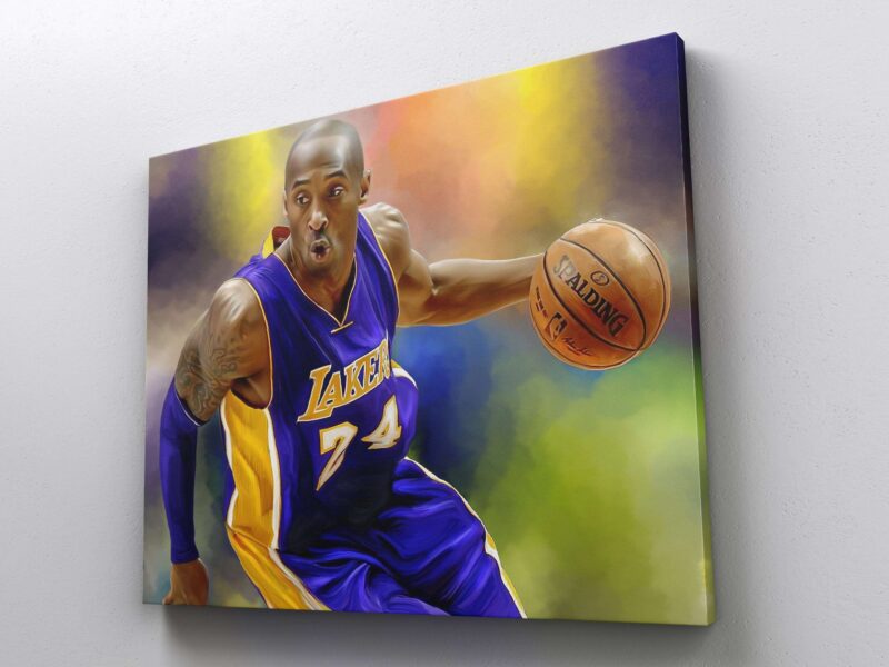 Kobe Bryant Canvas Print Basketball Poster Wall Art Home Decor Lakers Fan Gift For Him Boys Room Decor NBA Championship 2 2 scaled