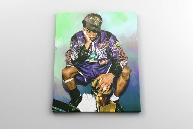 Kobe Bryant Canvas Print Basketball Poster Wall Art Home Decor Lakers Fan Gift For Him Boys Room Decor NBA Championship 3 1 scaled