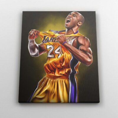 Kobe Bryant Canvas Print Basketball Poster Wall Art Home Decor Lakers Fan Gift For Him Boys Room Decor NBA Poster 1 scaled