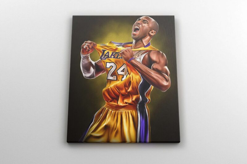Kobe Bryant Canvas Print Basketball Poster Wall Art Home Decor Lakers Fan Gift For Him Boys Room Decor NBA Poster 1 scaled