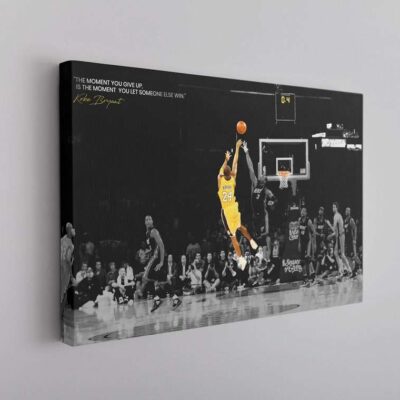 Kobe Bryant Motivation Canvas, Mamba Mentality Wall Art, Basketball Quote Wall Decor Lakers 24 Black Mamba 2 Basketball Quote Wall Decor Lakers 24 Black Mamba