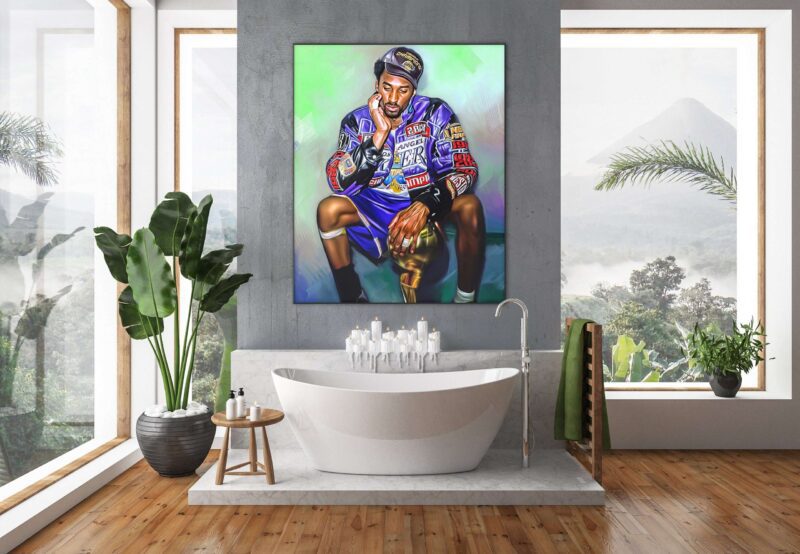 Kobe Bryant Poster Basketball Poster Basketball Art Basketball Mom Poster Canvas Wall Decor Los Angeles Lakers Fan Gift NBA Championship 1 scaled