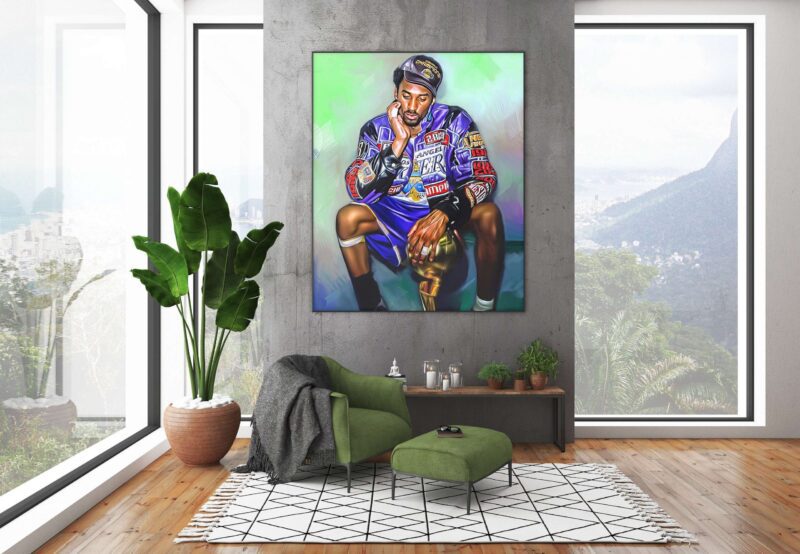Kobe Bryant Poster Basketball Poster Basketball Art Basketball Mom Poster Canvas Wall Decor Los Angeles Lakers Fan Gift NBA Championship 2 scaled
