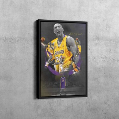 Kobe Bryant Sports NBA Canvas, Los Angeles Lakers Team, Number 24 Basketball Player Professional Basketball Player