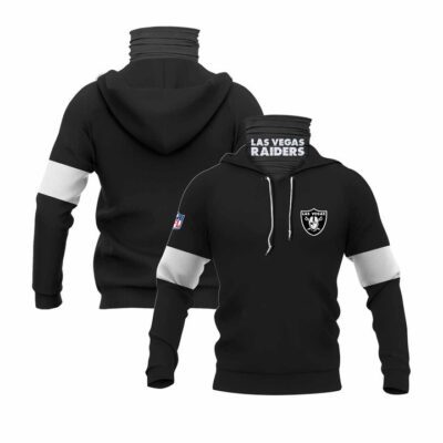 Las Vegas Raiders Nfl Logo Team 3D Black Jersey Style Gift For Raiders Fans Gaiter Hoodie GH0760