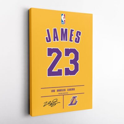 LeBron James Jersey Canvas Print Wall Art