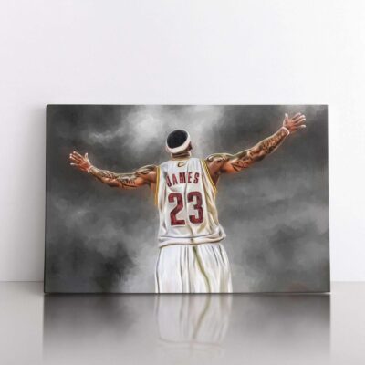 Lebron James Canvas Print, King James Basketball Player Poster, Boys Room Wall Decor, Basketball Wall Art, Famous Basketball Legend 1 King James Basketball Player Poster