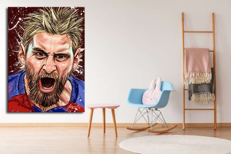 Lionel Messi Canvas Professional Football Player Fc Bercelona 3