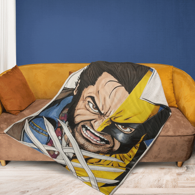 Logan Wolverine Movies 123 Christmas GiftLogan Wolverine Gift For Fan Comfy Sofa Throw Blanket Gift 2