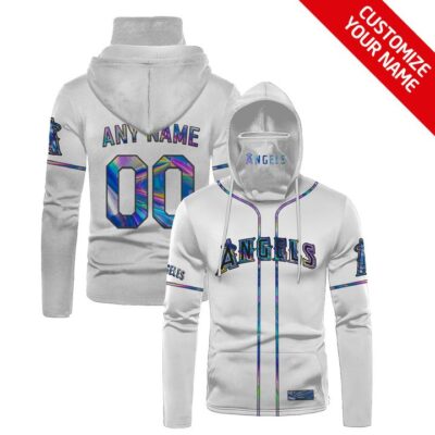 Los Angeles Angels #00 3D Personalized White Jersey Style Custom Number Name For Angels Fans Gaiter Hoodie GH0239