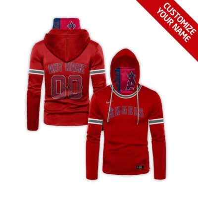 Los Angeles Angels Mlb Baseball Team Logo Red Jersey Style Custom Number Name For Angels Fans Gaiter Hoodie GH0270