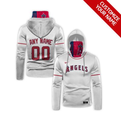 Los Angeles Angels Mlb Baseball Team Logo White Jersey Style Custom Number Name For Angels Fans Gaiter Hoodie GH0317