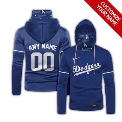 Los Angeles Dodgers #00 3D Personalized Blue Jersey Style Custom Number Name For Dodgers Fans Gaiter Hoodie GH0648