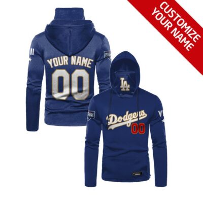 Los Angeles Dodgers Blue Personalized Mlb Gift Custom Number Name For Los Angeles Dodgers Fans Gaiter Hoodie GH0768