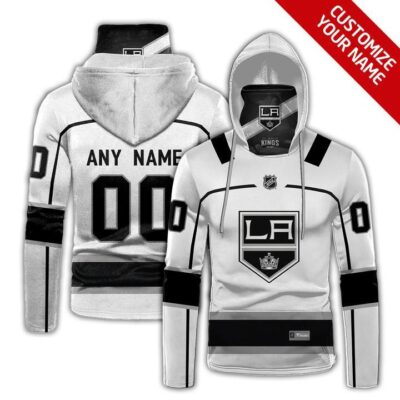 Los Angeles Kings Nhl Ice Hockey Team Logo White Jersey Style Custom Number Name For Kings Fans Gaiter Hoodie GH0252
