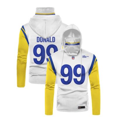 Los Angeles Rams Aaron Donald #99 Nfl Super Bowl Champions White All Design Gift For Donald And Rams Fans Gaiter Hoodie GH0451
