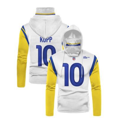 Los Angeles Rams Cooper Kupp #10 Nfl 3D White Jersey Style Gift For Rams Fans Gaiter Hoodie GH0699