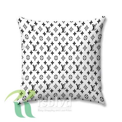 Louis Vuitton Black And White Wallpaper Custom Pillow Case Cover