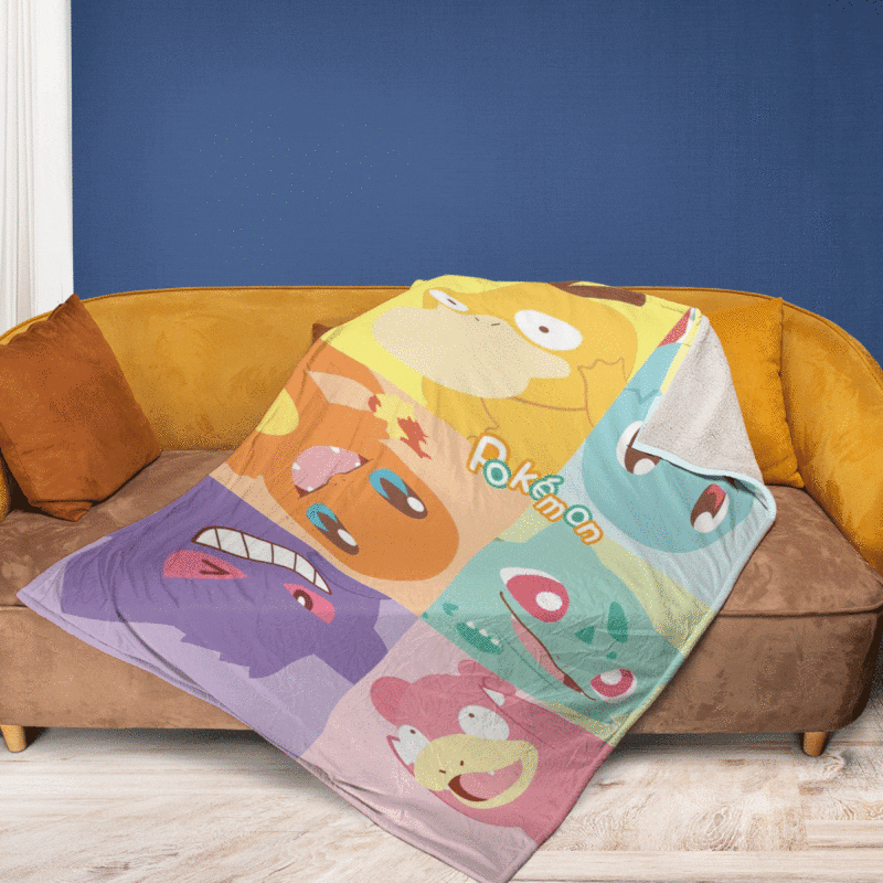 Lovely Monster Pokemon Christmas Gift Comfy Sofa Throw Blanket Gift 2